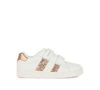 GEOX Zapatillas transpirables con tiras autoadherentes Eclyper. Color blanco/gold