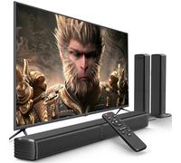 GEOYEAO Barra de Sonido, Altavoces de Graves para Smart TV con Sistema de Sonido Envolvente 3D de Doble subwoofer, Barra de Sonido de Audio de Cine en casa de 32 Pulgadas, 2.2 Canales, conexión HDMI