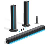 GEOYEAO Barra de Sonido de 2.1 Canales con subwoofer, Desmontable 2 en 1 y Montaje en Pared