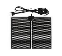 Geoyien Manta termica Reptiles, 28 * 28cm Manta termica terrario, Alfombrilla calefactora, Impermeable y Resistente a la Humedad, Temperatura Ajustable (0-35 Grados) Enchufe Europeo (14W, 220V-240V)