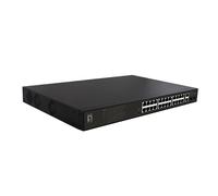 Level One GEP-2821 Switch Gestionado 24x GE con 24x PoE+, 2xGE, 2xGSFP, 390W, Montaje en Rack 19"