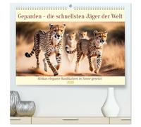 Geparden - die schnellsten Jäger der Welt (hochwertiger Premium Wandkalender 2026 DIN A2 quer), Kunstdruck in Hochglanz: Afrikas elegante Raubkatzen in Szene gesetzt