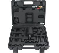 GEPCO - Juego de extractores de inyectores diésel neumáticos, 24 piezas, con gancho para inyector, adaptador compatible con Bosch Delphi Denso Siemens Cummins CAT, presión de aire 5-8 bar, herramienta