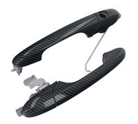 GEPCO Manija de puerta exterior delantera izquierda y derecha compatible con Fiat 500 500C 312 a partir de 2007 carbono