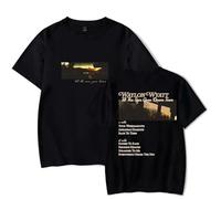 GEPLUM Camiseta para Hombre Waylon Wyatt Til The Sun Goes Down Tour 2025 T-Shirt Informal De Manga Corta Camiseta De Moda Tops De Verano para Mujer Ropa Urbana Regalo-Black||XX_s