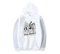 GEPLUM Sam Barber Sudadera con Capucha Moda Cantante Camiseta De Manga Larga Estilo Ropa De Hoodie Moderna Hombres Mujeres Sudadera con Capucha XXS-4XL-White||l
