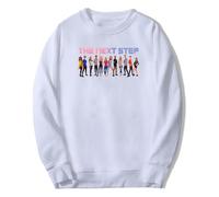 GEPLUM Sudadera Unisex Hip Hop Harajuku Oversized The Next Step World Tour Estampado Manga Larga Pulóver Ropa Informal para Mujer Y Hombre XXS-4XL-Black||XX_s