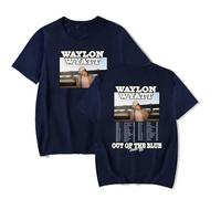 GEPLUM T-Shirt Waylon Wyatt out of The Blue Tour 2025 Unisex Moda Casual Camiseta De Cuello Redondo Y Manga Corta Streetwear para Hombre Y Mujer Tops De Verano XXS-4XL-Navy Blue||s