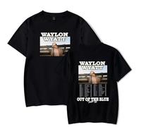 GEPLUM T-Shirt Waylon Wyatt out of The Blue Tour 2025 Unisex Moda Casual Camiseta De Cuello Redondo Y Manga Corta Streetwear para Hombre Y Mujer Tops De Verano XXS-4XL-Black||3X_l