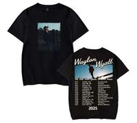 GEPLUM Waylon Wyatt Til The Sun Goes Down Tour 2025 T-Shirt para Hombre Y Mujer Ropa Urbana Camiseta De Manga Corta XXS-4XL.-Black||4X_l