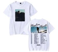 GEPLUM Waylon Wyatt Til The Sun Goes Down Tour 2025 T-Shirt para Hombre Y Mujer Ropa Urbana Camiseta De Manga Corta XXS-4XL.-White||x_s