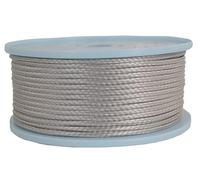 Gepotex Dyneema - Cuerda trenzada (4 mm de diámetro), color gris