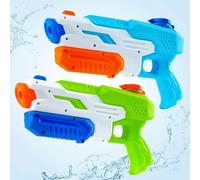 GEPROSMA 2 Pack Pistola de Agua Niños 3-15 & Adultos,Pistola Agua a presión Potente con 600ML,Pistola Agua Grande 33cm,10M Largo Alcance Water Gun Niña,Verano Playa al Aire Juguete de Lucha de Agua