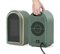 GEPROSMA Calefactor bajo consumo Pequeño,Mini Calefactor Ceramico,Calefactor electrico aire caliente Portatil,Calefactor Enchufe Silencioso 1200W/800W,Protección contra Sobrecalentamiento/Dumping
