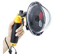 GEPULY Lente de Puerto Domo para GoPro Hero 5 6 7 Hero (2018), Puerto Domo con Carcasa Impermeable, gatillo, Agarre Flotante de Mano, Filtro Rojo conmutable Integrado y Filtro Macro 10 x