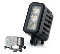 GEPULY Luz subacuática recargable de buceo de 450 lm, de alta potencia, 3 modos, 164 pies, impermeable, LED de llenado de vídeo, luz nocturna para GoPro Hero 13 12 11 10 9 8 7 6 5 4 3 Insta360 DJI