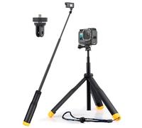 GEPULY Trípode flotante 4 en 1 para selfie, impermeable, monopié extensible para GoPro Hero 12 11 10 9 8 7 6 5 4, Insta360, utilizado como trípode flotante, agarre de mano, palo selfie, soporte de