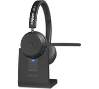 GEQUDIO GB-2 - Auriculares Bluetooth con micrófono, cancelación pasiva de ruido, auriculares inalámbricos, conecta 2 dispositivos simultáneamente (smartphone, teléfono móvil, PC, portátil