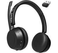 GEQUDIO GB-2 - Auriculares inalámbricos con micrófono Bluetooth, cancelación de ruido pasiva, 2 dispositivos al mismo tiempo (teléfono móvil, PC, ordenador portátil) | Auriculares inalámbricos |