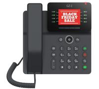 GEQUDIO Teléfono IP GZ-2 con fuente de alimentación - Fritzbox, compatible con telecomunicaciones - Manos libres y pantalla a color - Instrucciones para FritzBox, Sipgate, caja de digitalización