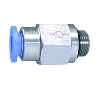 Ger. Válvula antirretorno "Blaue Serie", Schl. a fuente, G 1/4 a, para llave de diámetro exterior de 6 mm, de trabajo. Máx. 10 bar, plástico/MS vern.