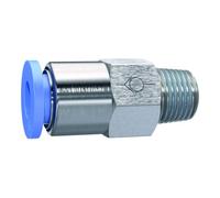 Ger. Válvula antirretorno "Blaue Serie", Schl. a fuente, R 1/2 a, para llave de diámetro exterior de 12 mm, de trabajo. Máx. 10 bar, plástico/MS vern.
