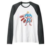Gerald USA Eagle - Superhéroe patriótico para niños con Nombre Gerald Camiseta Manga Raglan