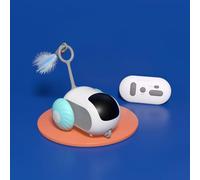 Gerbala Juguetes para Gatos, Juguete Gato Interactivo con Control Remoto, Juguete eléctrico Inteligente para Gatos Dos Modos, Juguete para Gatos Automático Activado por Movimiento (Azul)