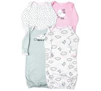 Gerber 4 Pack Baby Girls' Clouds Lap Shoulder Gowns
