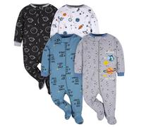 Gerber Baby Boy's 4 Pack Sleep 'n Play Footie Space 3-6 meses