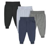 Gerber Baby Boys '4 paquetes de microfleece pantalones marina/gris 3-6 meses