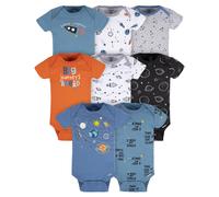 Gerber Baby Boy's 8 paquetes de manga corta Oneries Bodysuits Space 0-3 meses