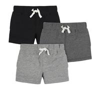 Gerber Baby Boy's Hadtler Pull Pull Knit Shorts Gray & Black 3-6 meses
