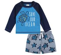 Gerber Baby Boy's Nitdler de manga larga Rashguard Traje de bao de bao Juego de tortugas verdes de 6 a 9 meses