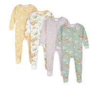 Gerber Baby Girl's 4-Pack Footed Pajamas Roses and Fox 5T