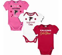 Gerber Baby Girl's NFL 3 Pack Manga corta Onerie Bodysuit Team Color 3-6 meses