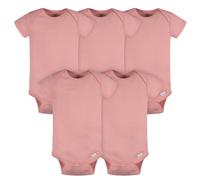 Gerber Baby Neutral Paquete de 5 mamelucos Paquetes mϊltiples Paquete Interlock 180 Gsm Rosa malva 3-6M