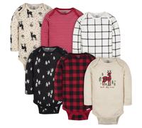 Gerber Baby - Pack de 6 monos de manga larga con diseρo de alce