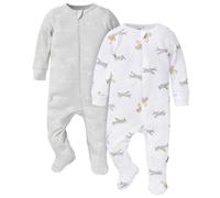 Gerber Baby Unisex, paquete de 2 unidades con cremallera de 2 vνas, pies tιrmicos, Sleep 'N Play, aviones de 3 a 6 meses