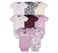 Gerber - Bodis variados de manga corta para bebé niña, juego de 5 unidades