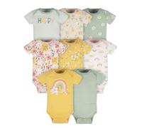 Gerber - Bodis variados de manga corta para bebé niña, juego de 5 unidades
