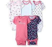 Gerber bodis variados de manga corta para bebé niña, paquete de 5 unidades