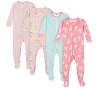 Gerber - Conjunto de pijama de 4 piezas para niñas pequeñas