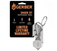 Gerber Herramienta multifuncional y llavero, Shard DT, llavero con 3 funciones para pequeños problemas cotidianos, longitud: 6,5 cm, peso: 28 g, acero inoxidable, plata, 1074009