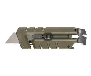 Gerber Herramienta Múltiple con 8 Funciones G10, Herramienta Multifuncional con Cúter, Palanca y Cortacinturón, Verde, Acero Inoxidable, Prybrid-Utility, 1069378