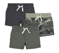 Gerber - Juego de 3 pantalones cortos de punto camuflaje de 0 a 3 meses