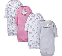 Gerber - Juego de 4 camisones con hombros superpuestos para niña