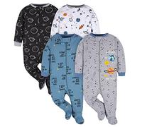 Gerber Baby Boy's 4 Pack Sleep 'n Play Footie Space Preemie