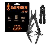 Gerber Multi-herramienta con dos cuchillos y funda de nylon, MP600 Bluntnose, Con 14 funciones, Negro, 07520G1