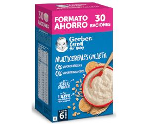 Gerber Multicerales Galleta 0%0% Formato Ahorro +6m 510 gr